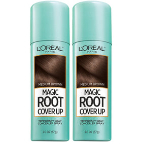 L'Oreal Paris Magic Root Cover Up Spray, Medium Brown, 2 oz front view