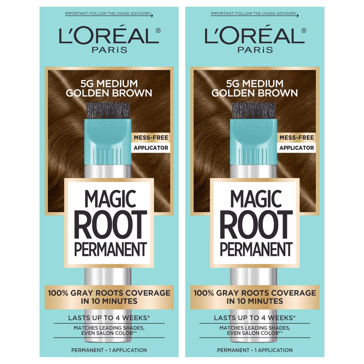 L'Oreal Paris Magic Root Hair Color Kit 5G Medium Golden Brown front view