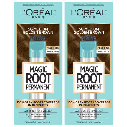 L'Oreal Paris Magic Root Hair Color Kit 5G Medium Golden Brown front view