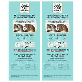 L'Oreal Paris Magic Root Hair Color Kit 6 Light Brown shade swatch
