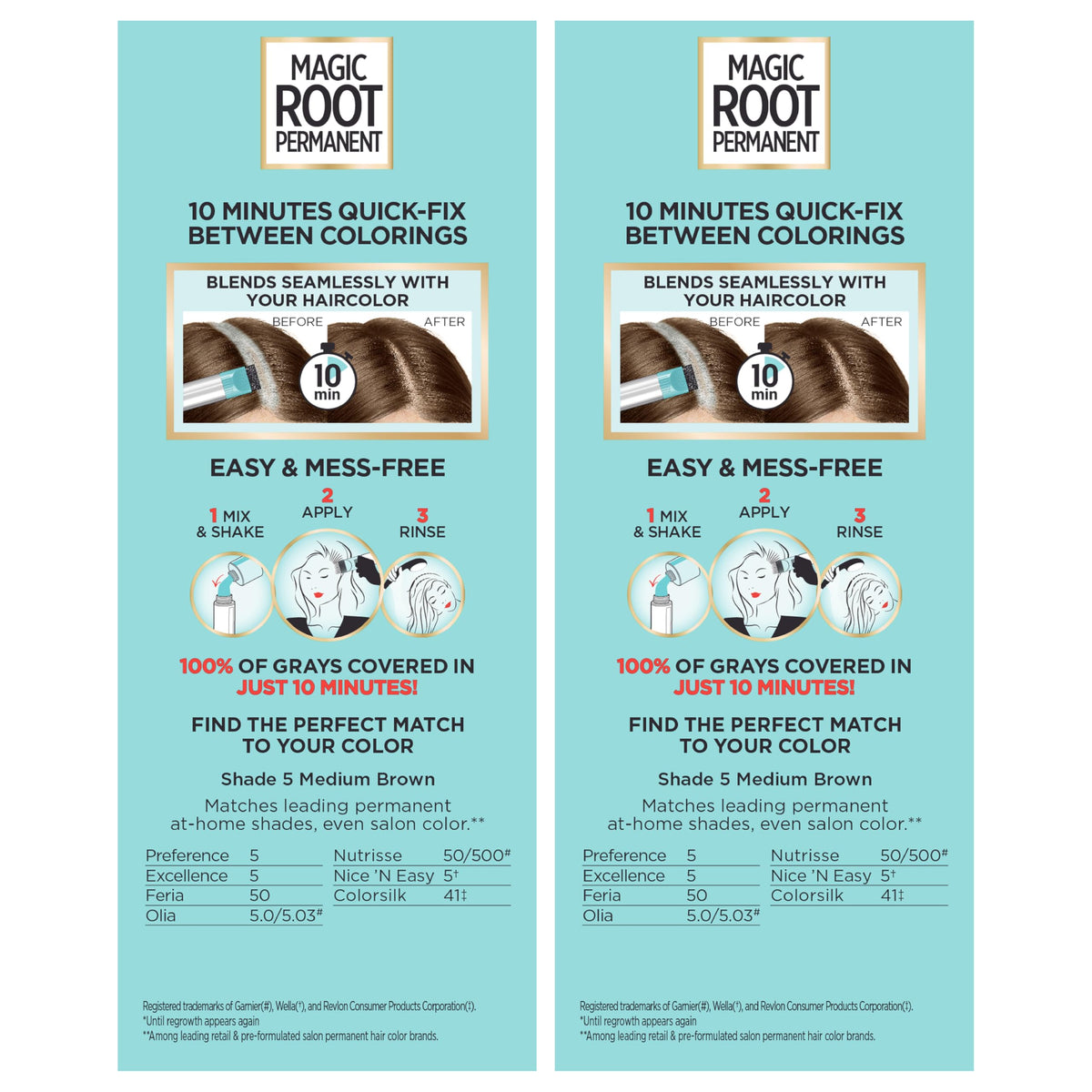 L'Oreal Paris Magic Root Hair Color Kit packaging with instructions