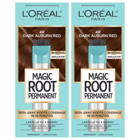 L'Oreal Paris Magic Root Permanent Hair Color Kit 4R Dark Auburn Red front view