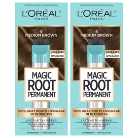 L'Oreal Paris Magic Root Permanent Hair Color Kit 5 Medium Brown front view