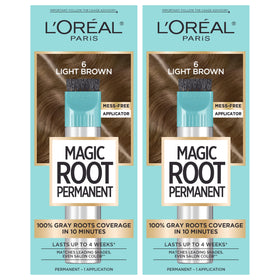 L'Oreal Paris Magic Root Permanent Hair Color Kit 6 Light Brown front view