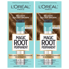 L'Oreal Paris Magic Root Permanent Hair Color Kit 6G Light Golden Brown front view