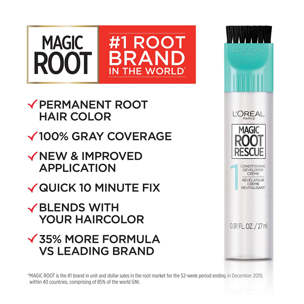 L'Oreal Paris Magic Root Permanent Hair Color Kit precision brush close-up