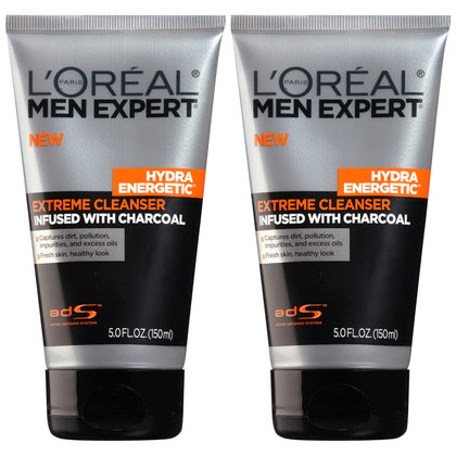 L'Oreal Paris Men Expert Hydra Energetic Charcoal Cleanser front view