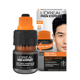 L'Oreal Paris Men Expert One Twist Hair Color 00 Deepest Black front view