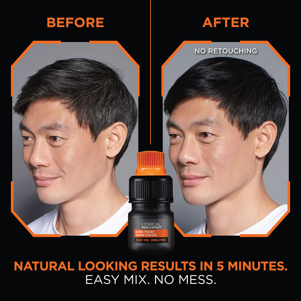 L'Oreal Paris Men Expert One Twist Hair Color packaging with applicator