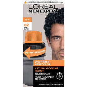 L'Oreal Paris Men Expert One Twist Hair Color Real Black front view