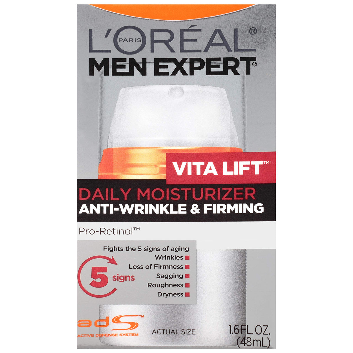 L'Oreal Paris Men Expert Vitalift Anti-Wrinkle Face Moisturizer front view