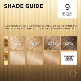L'Oreal Paris Natural Blonde 9, 1 hair dye instruction leaflet