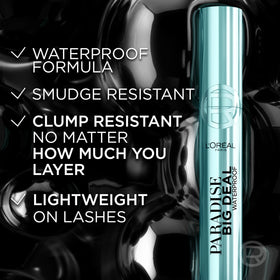 L'Oreal Paris Paradise Big Deal Waterproof Mascara on vanity