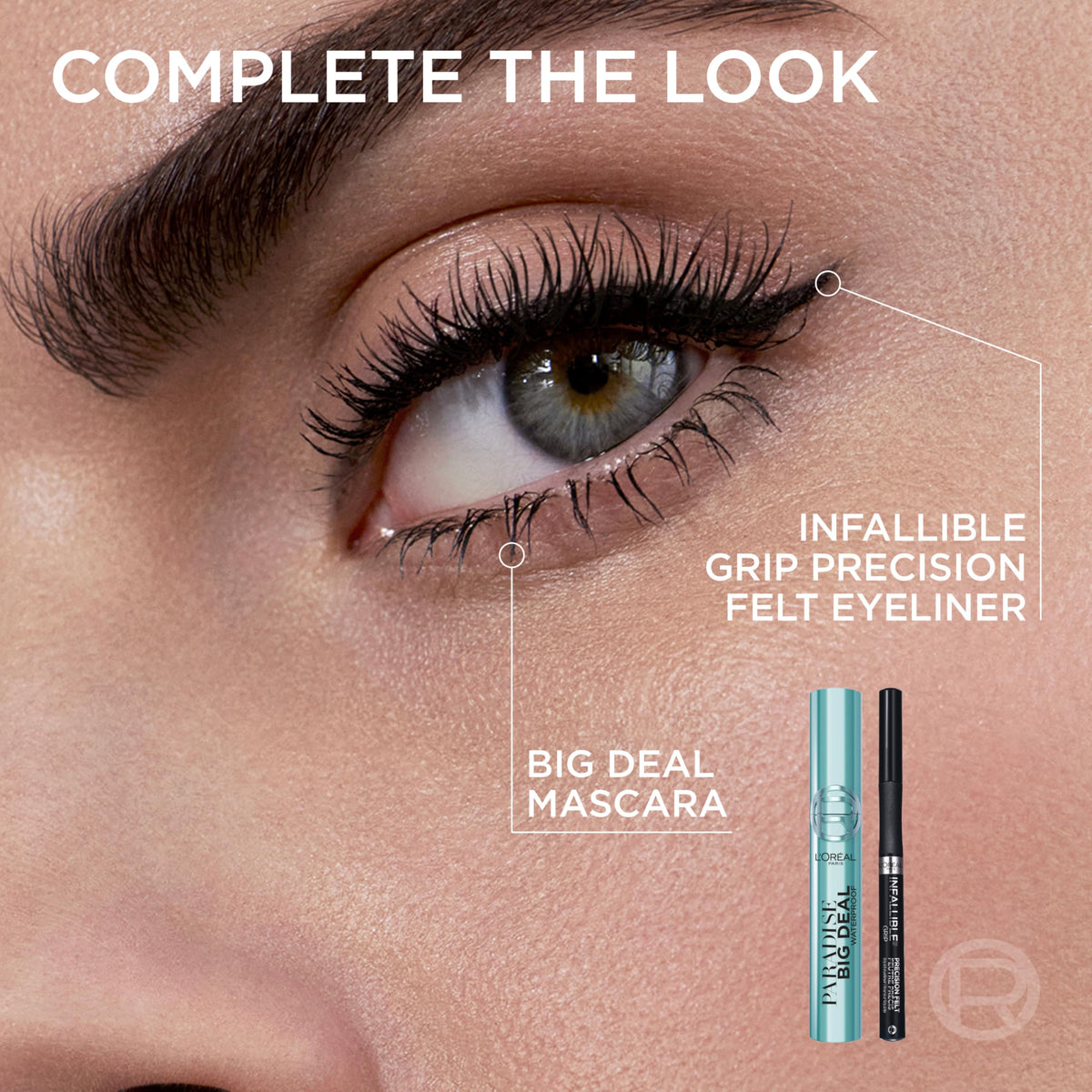L'Oreal Paris Paradise Big Deal Waterproof Mascara with makeup products