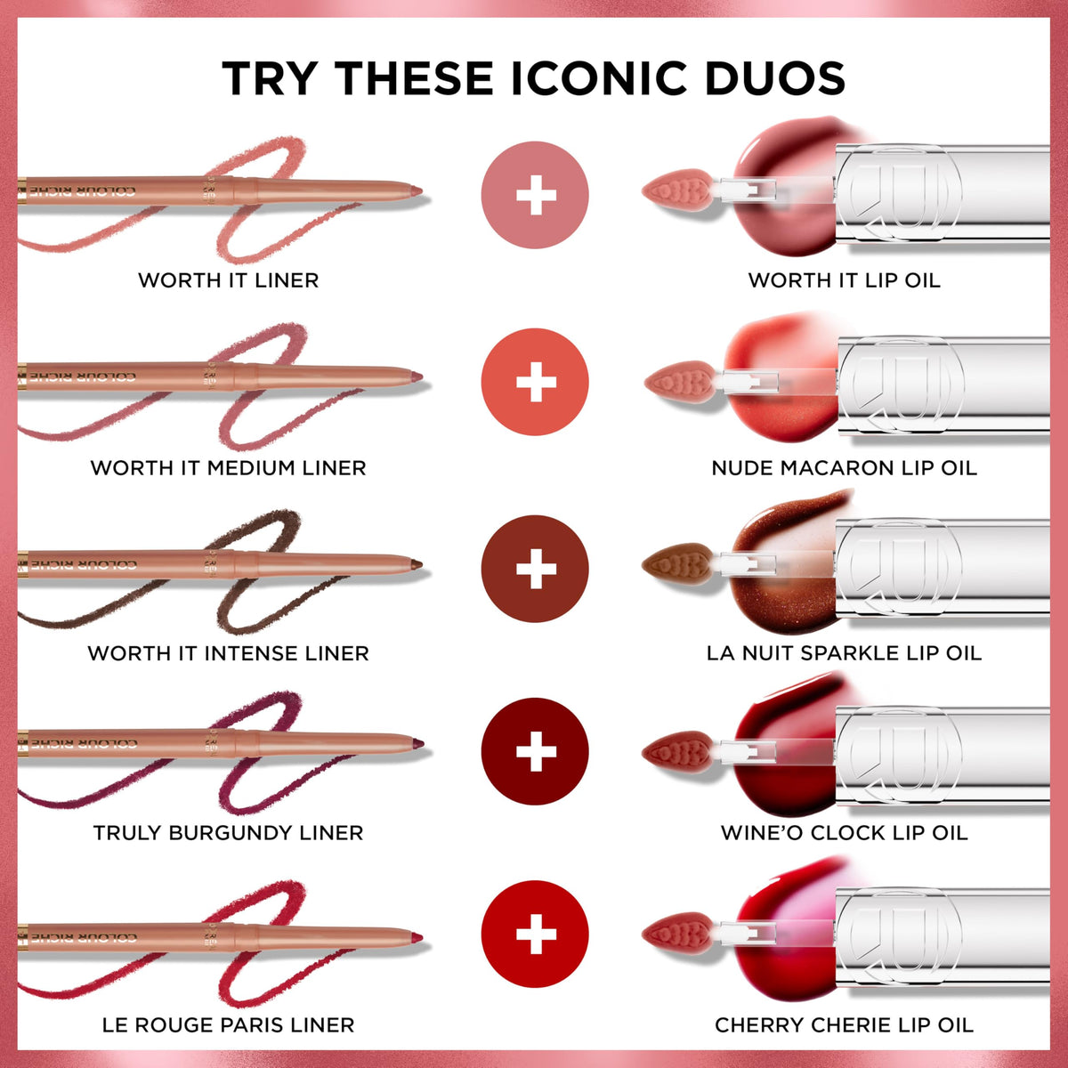 L'Oreal Paris Plump Ambition Lip Oil with makeup products