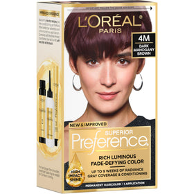 L'Oreal Paris quality Preference Dark Mahogany Brown Hair Color Kit front view