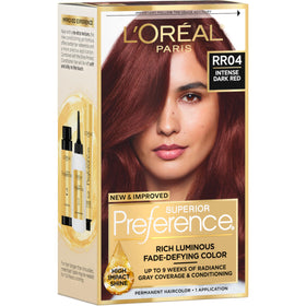 L'Oreal Paris quality Preference Hair Color Intense Dark Red RR-04 front view