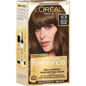 L'Oreal Paris quality Preference Hair Color Kit Medium Chestnut Brown 5CB front view