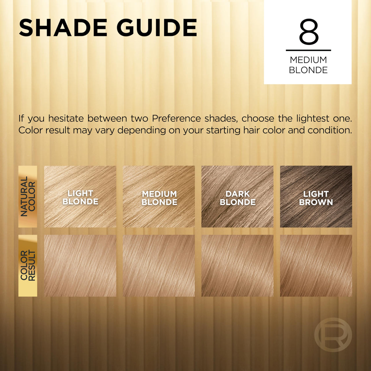 L'Oreal Paris quality Preference Hair Color swatch on hair