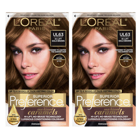 L'Oreal Paris quality Preference Hair Color U163 Hi-Lift Golden Brown front view