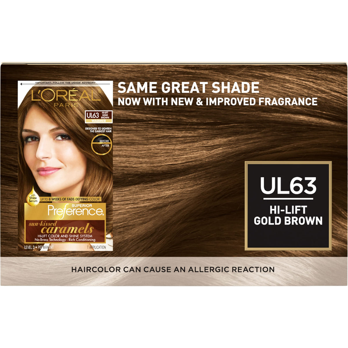 L'Oreal Paris quality Preference Hair Color U163 packaging details