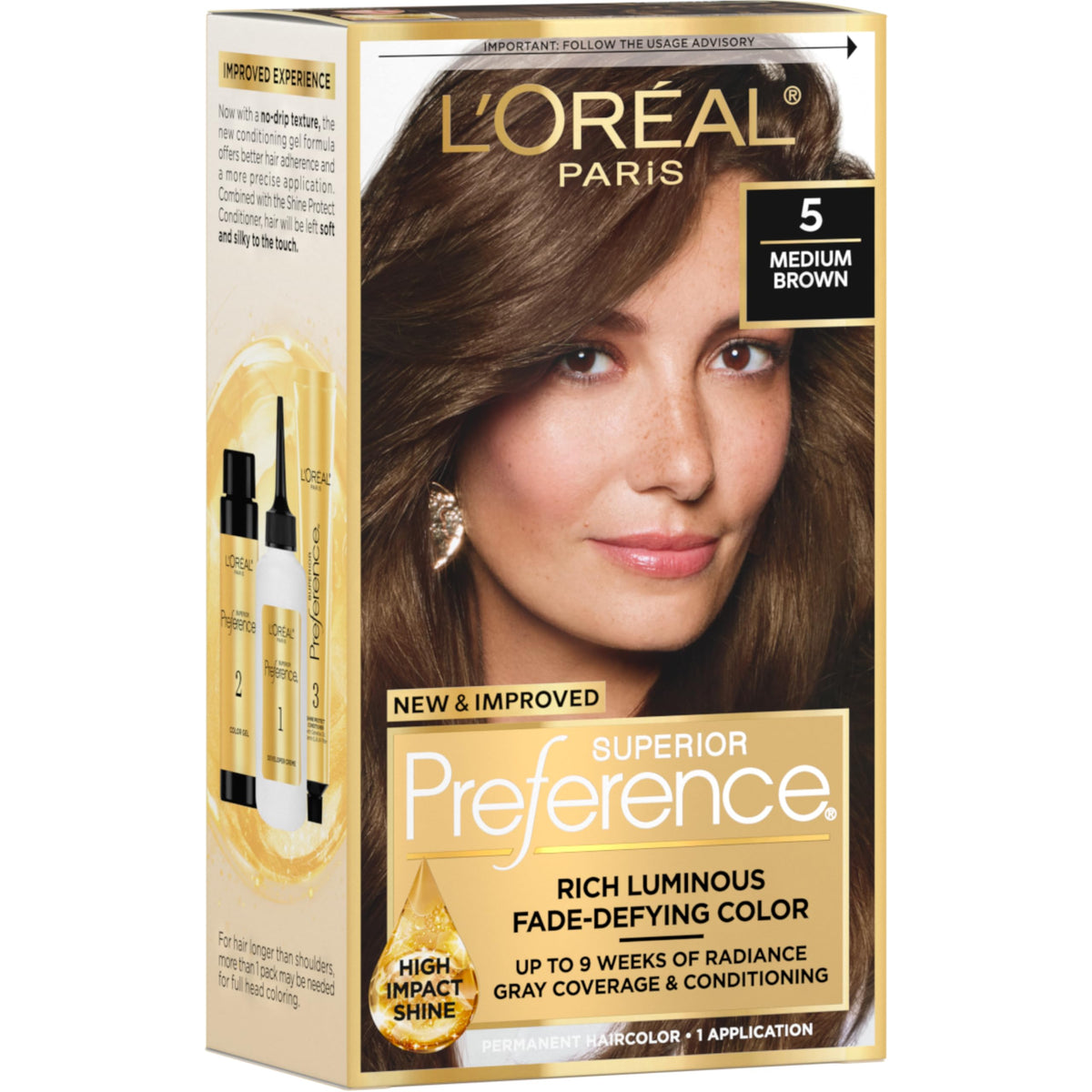 L'Oreal Paris quality Preference Medium Brown 5 Hair Color Kit front view
