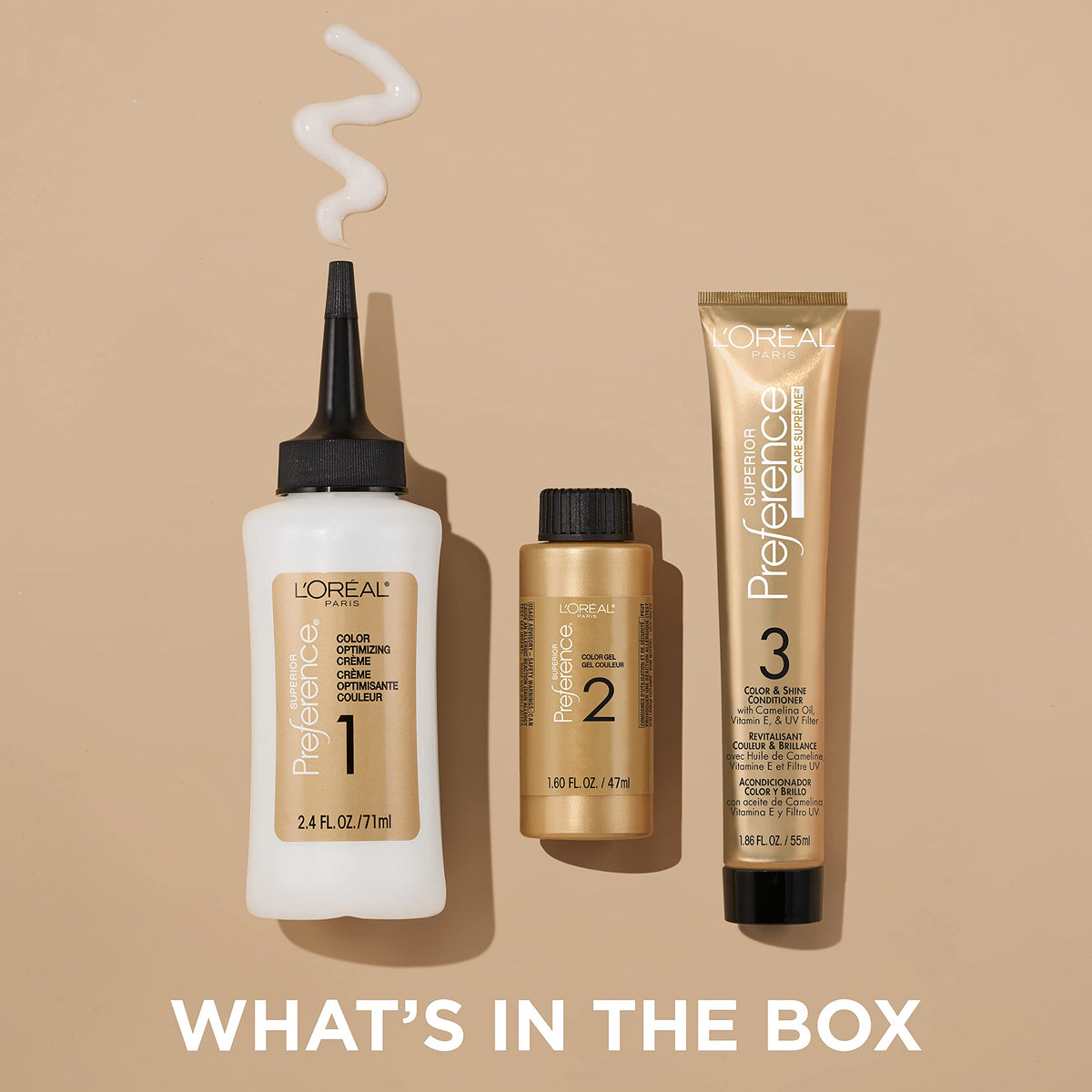 L'Oreal Paris quality Preference packaging showing colour options