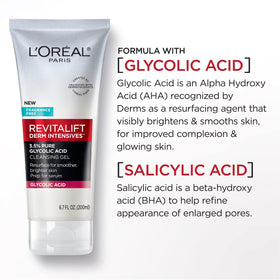L'Oreal Paris Revitalift 3.5% Glycolic Acid Cleansing Gel back view
