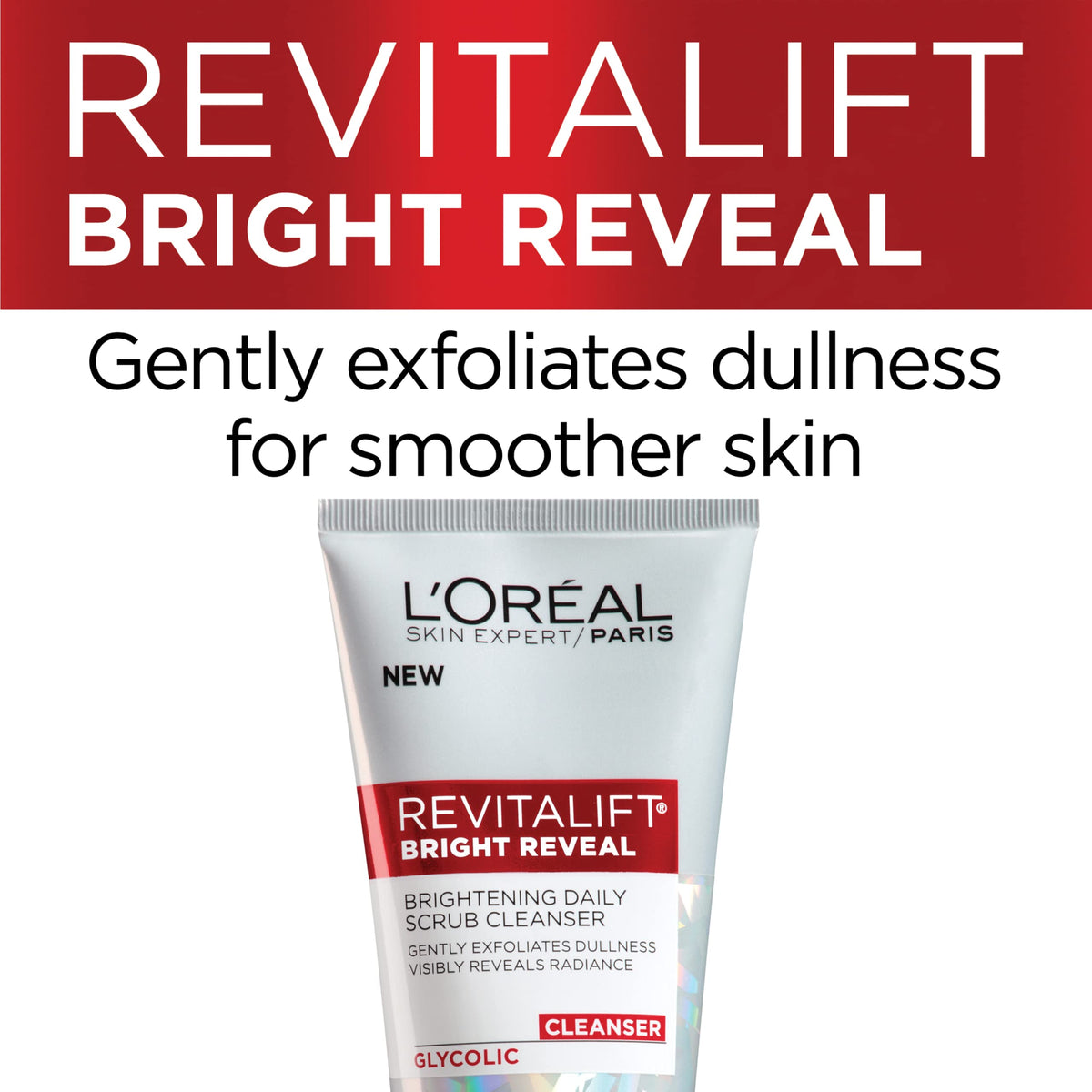 L'Oreal Paris Revitalift Bright Reveal Cleanser bottle side view