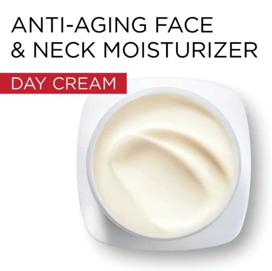 L'Oreal Paris Revitalift Face & Neck Moisturizer application on skin