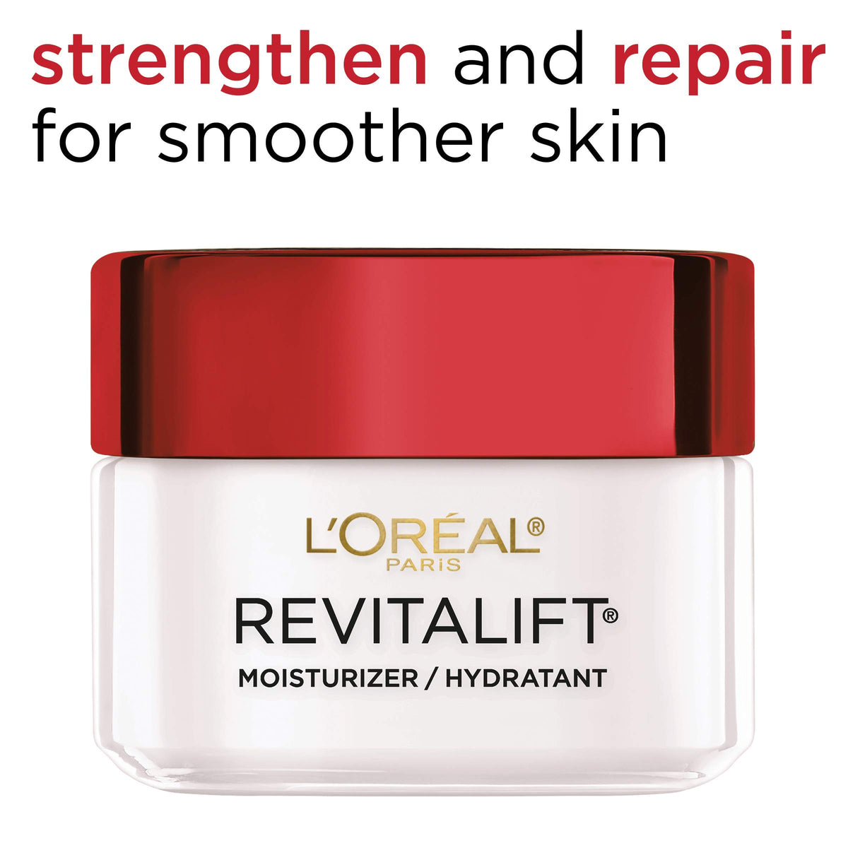 L'Oreal Paris Revitalift moisturizer texture on hand