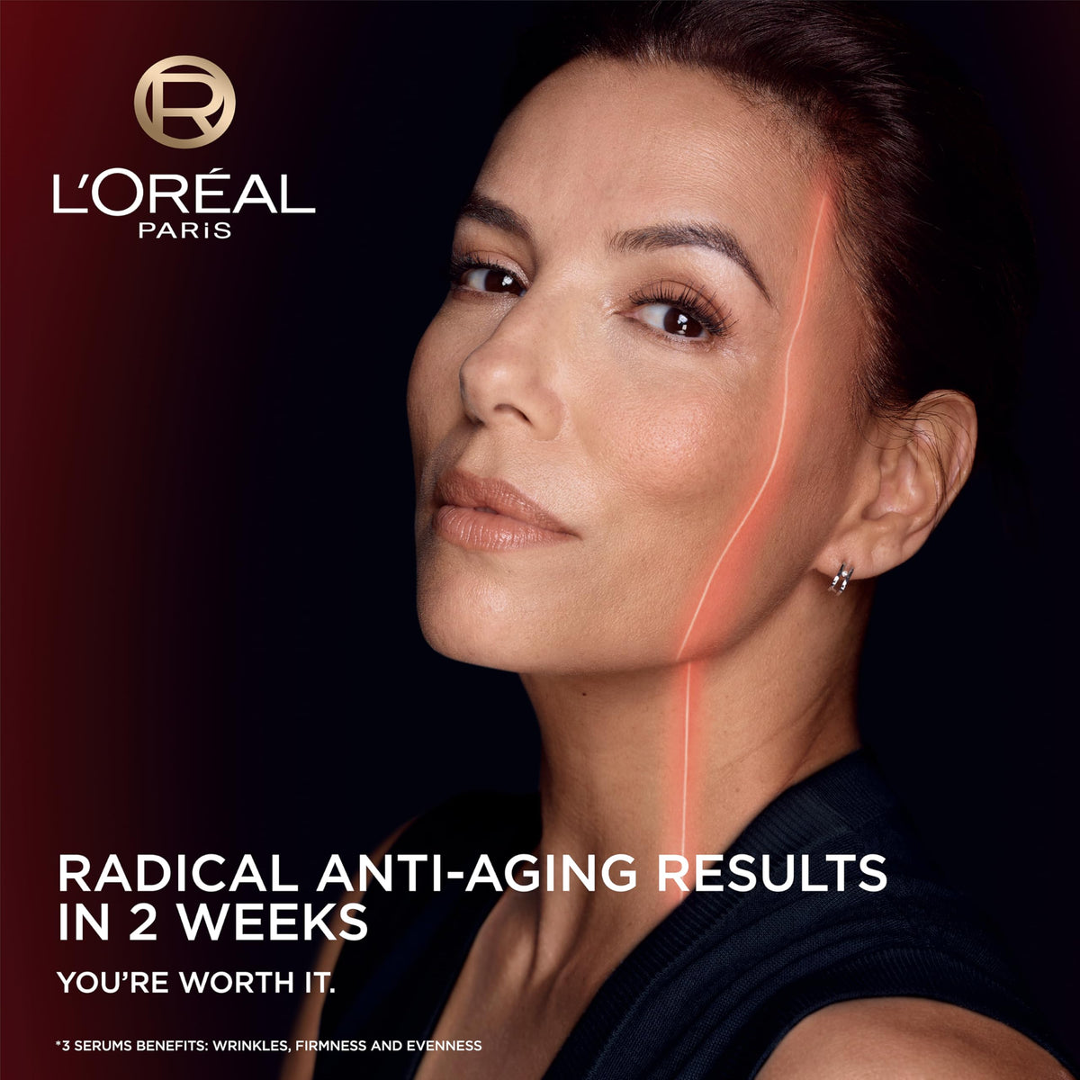 L'Oreal Paris Revitalift serum application on hand