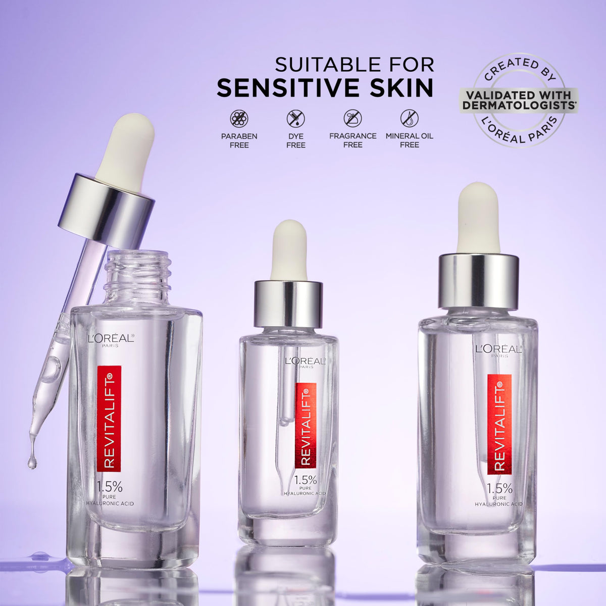 L'Oreal Paris Revitalift serum close-up of dropper