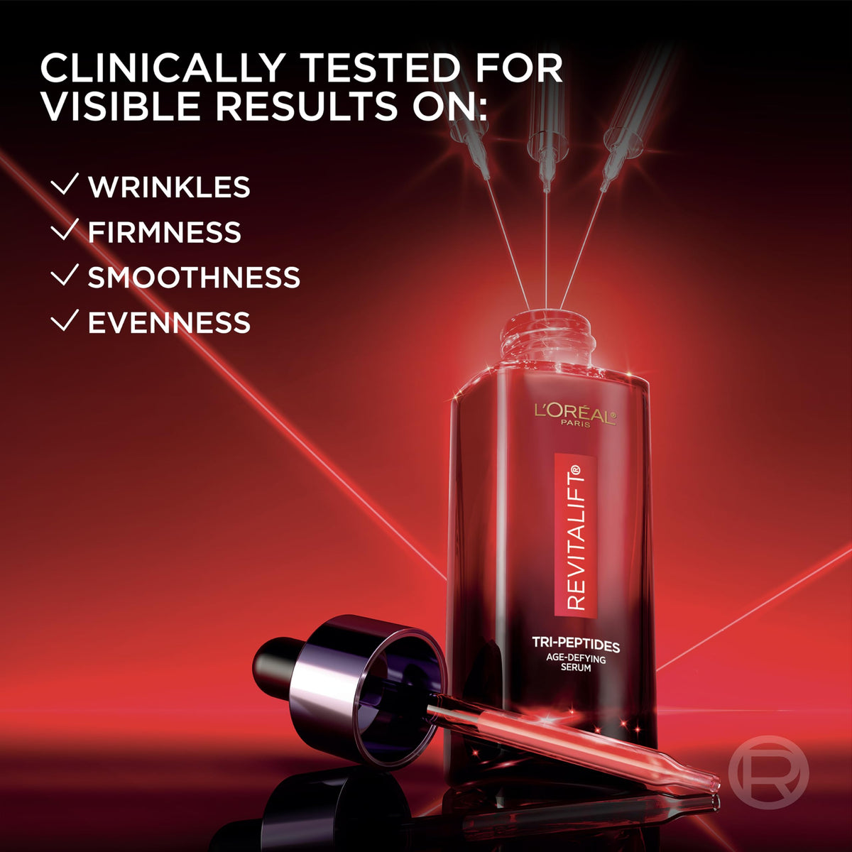 L'Oreal Paris Revitalift serum packaging side view
