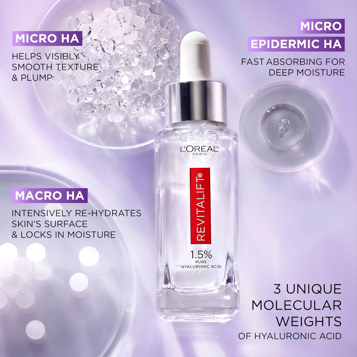 L'Oreal Paris Revitalift serum packaging with ingredients list
