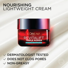 L'Oreal Paris Revitalift Triple Power Face Moisturizer 1.7 Oz packaging