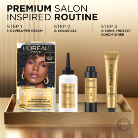 L'Oreal Paris Shine Protect Conditioner and gloves