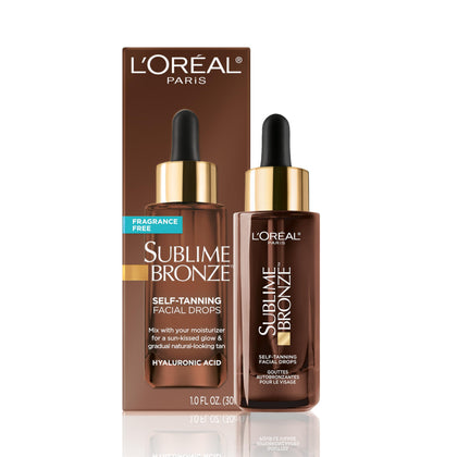 L'Oreal Paris Sublime Bronze Self Tanning Facial Drops 1 fl. Oz front view