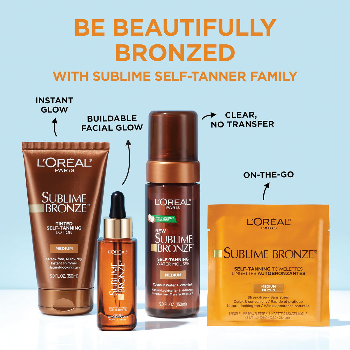L'Oreal Paris Sublime Bronze Self-Tanning Lotion Medium ingredients list