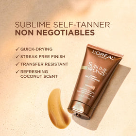 L'Oreal Paris Sublime Bronze Self-Tanning Lotion Medium with towelettes