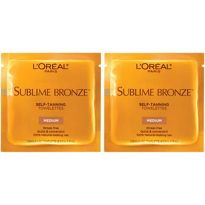 L'Oreal Paris Sublime Bronze Self Tanning Towelettes front view