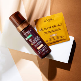 L'Oreal Paris Sublime Bronze Self Tanning Towelettes in use