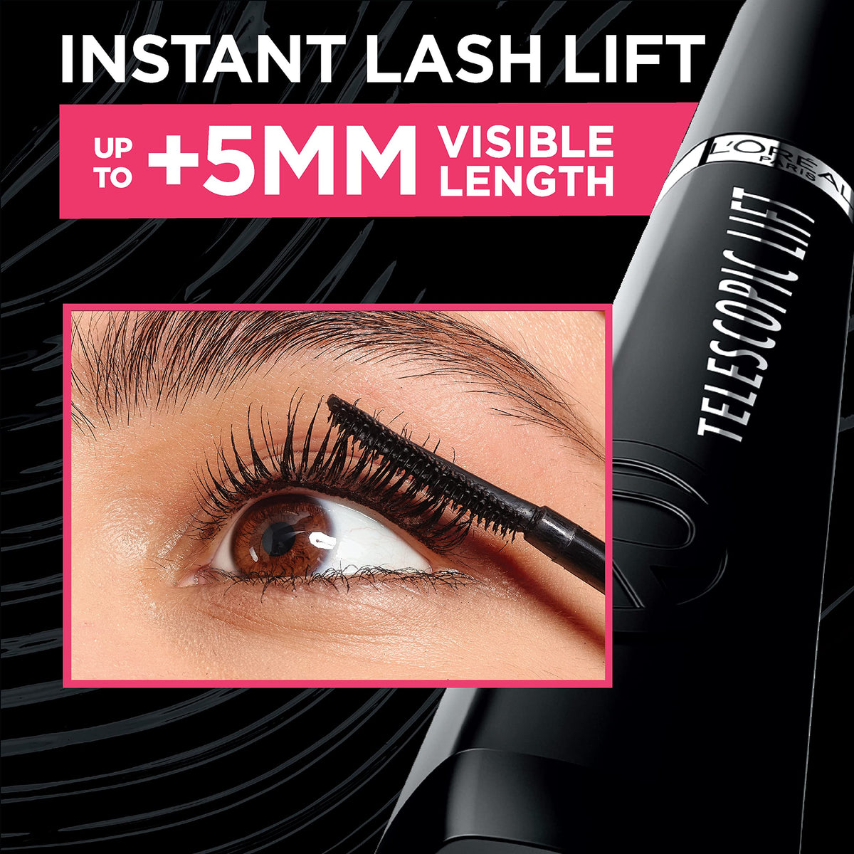 L'Oreal Paris Telescopic Lift Mascara applied on lashes