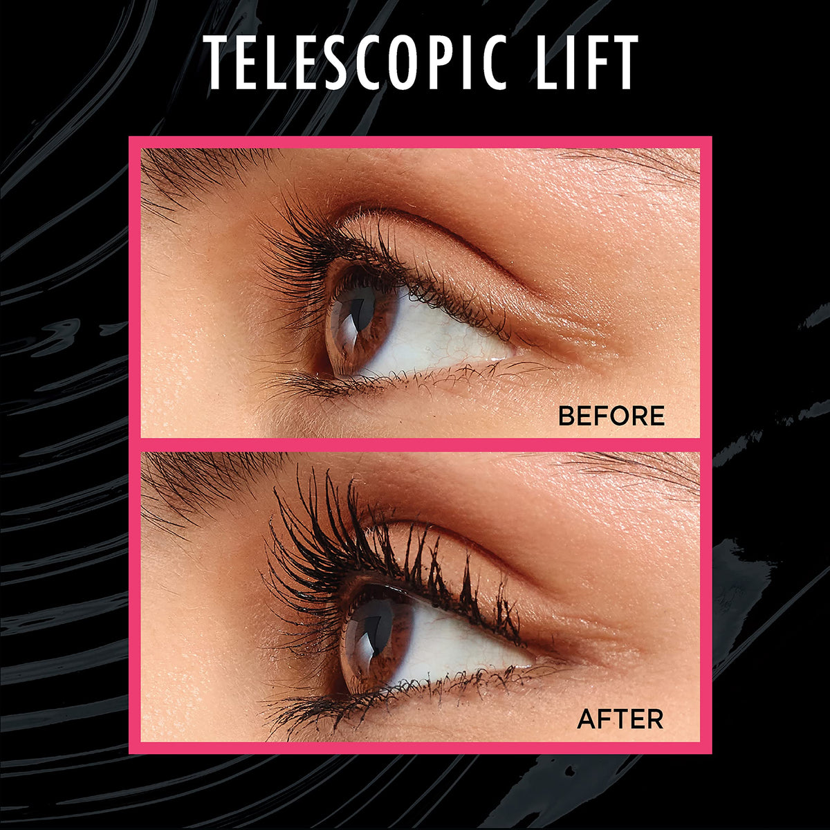 L'Oreal Paris Telescopic Lift Mascara applied on lashes
