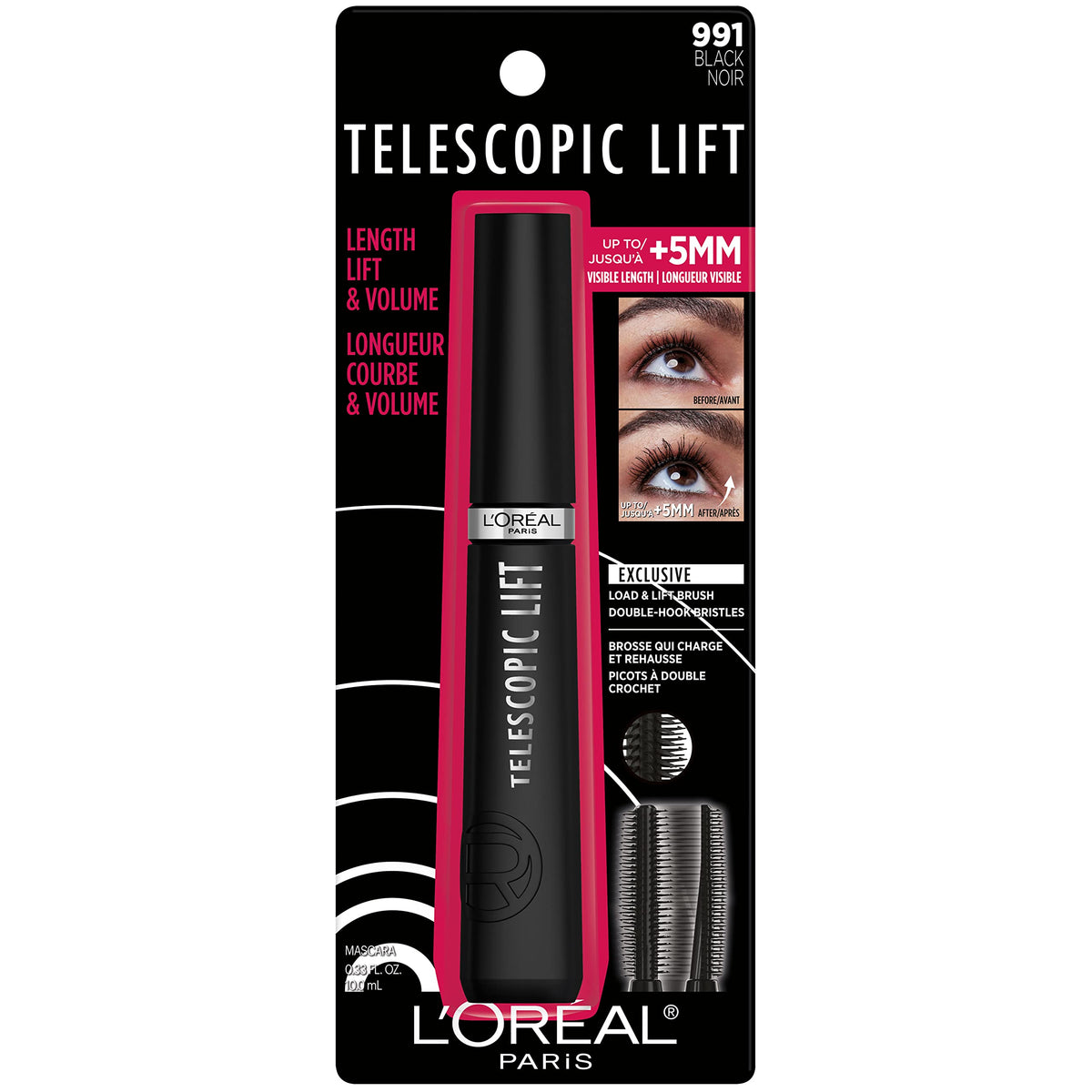 L'Oreal Paris Telescopic Lift Mascara with soap and water for removal
