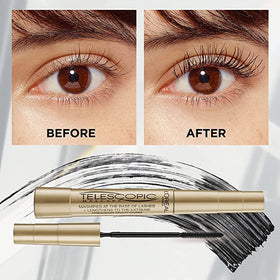 L'Oreal Paris Telescopic Mascara Black application on lashes