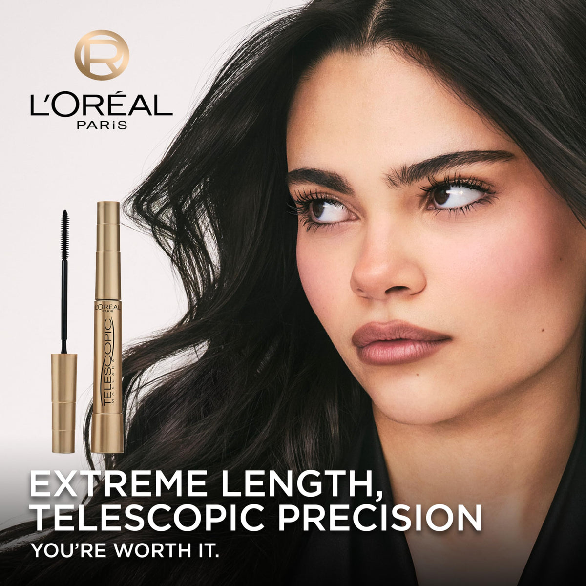 L'Oreal Paris Telescopic Mascara Blackest Black side view