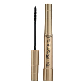 L'Oreal Paris Telescopic Mascara front view, Black Brown