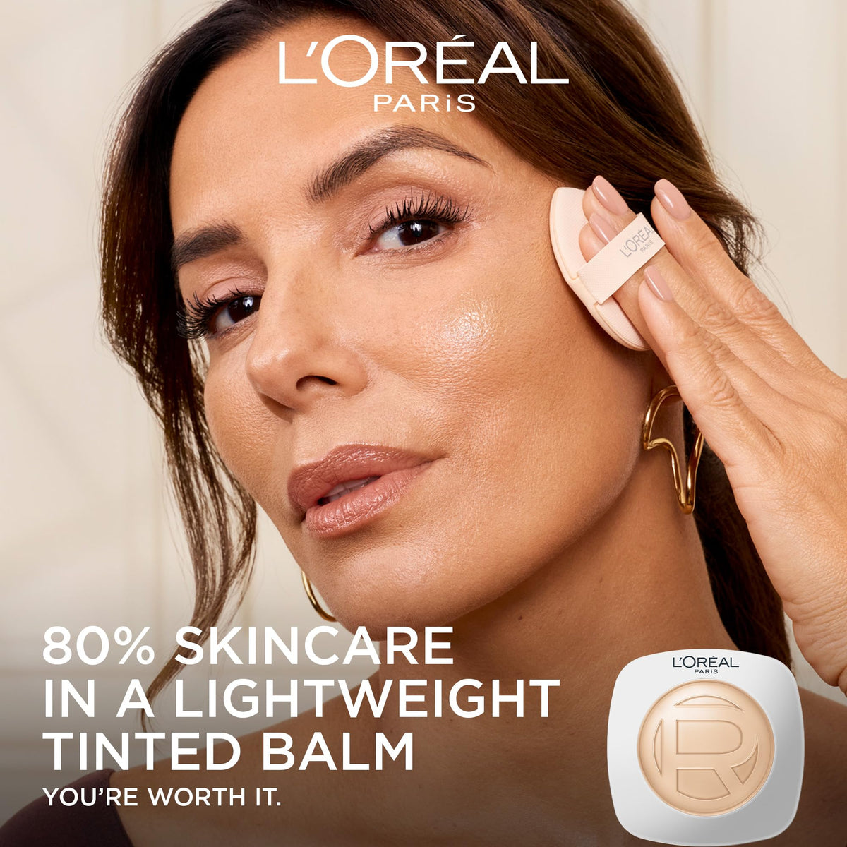 L'Oreal Paris True Match Hyaluron Tinted Balm Foundation with built-in mirror