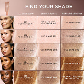 L'Oreal Paris True Match Lumi Glotion in use during makeup application